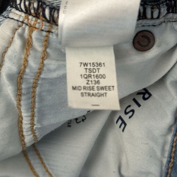 Lucky Brand Jeans Womens 12 31 Sweet Straight Casual Thrashed Destroyed Grunge - Picture 9 of 14